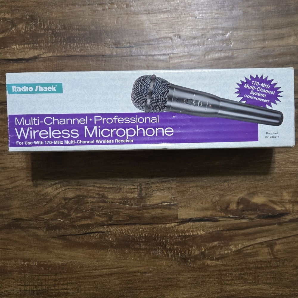 New Old Stock Radio Shack 32-1230A Wireless Microphone 170MHz Multi-Channel NIB